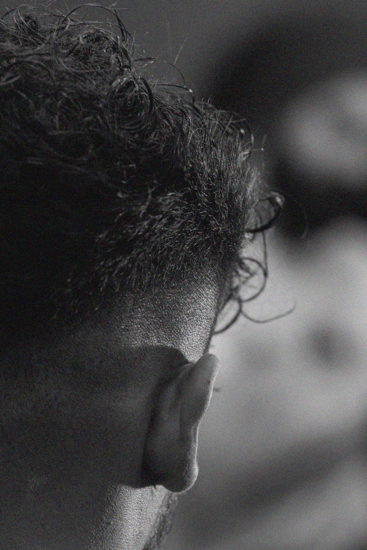 Curly top with a taper fade